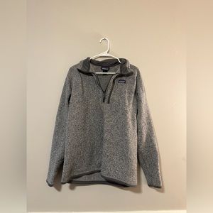 Men’s Gray Patagonia 1/4 Zip Fleece (Size L)